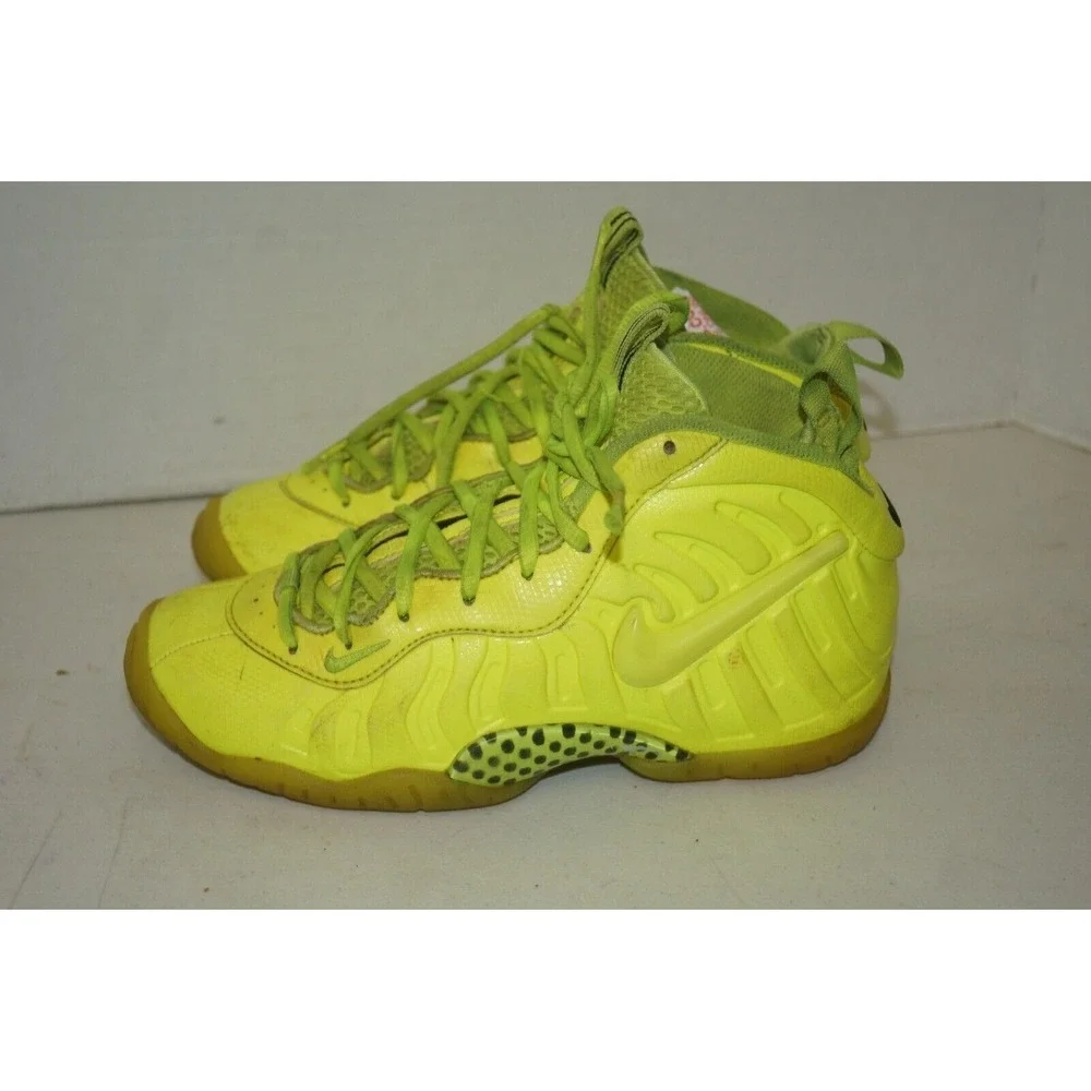 Nike Foamposite Pro Volt Lime Green Shoes GS Size 5y